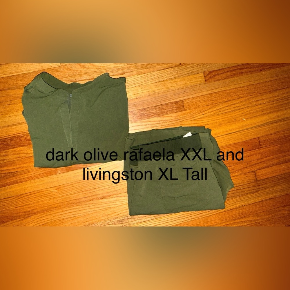 Figs Dark Olive Livingston XL Tall PANTS ONLY